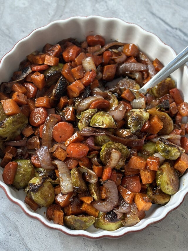 Sweet & Savory Roasted Veggies with Date Syrup