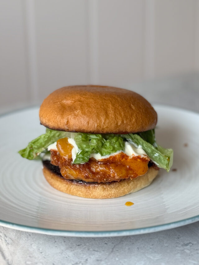 Grilled Chicken Cheese Burger with a BURSTING FLAVOR!