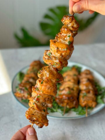 Bang Bang Chicken Skewers