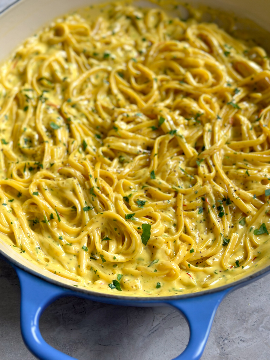 Easy and Creamy Homemade Saffron Pasta Recipe