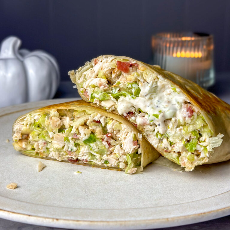chopped chicken ceasar wrap