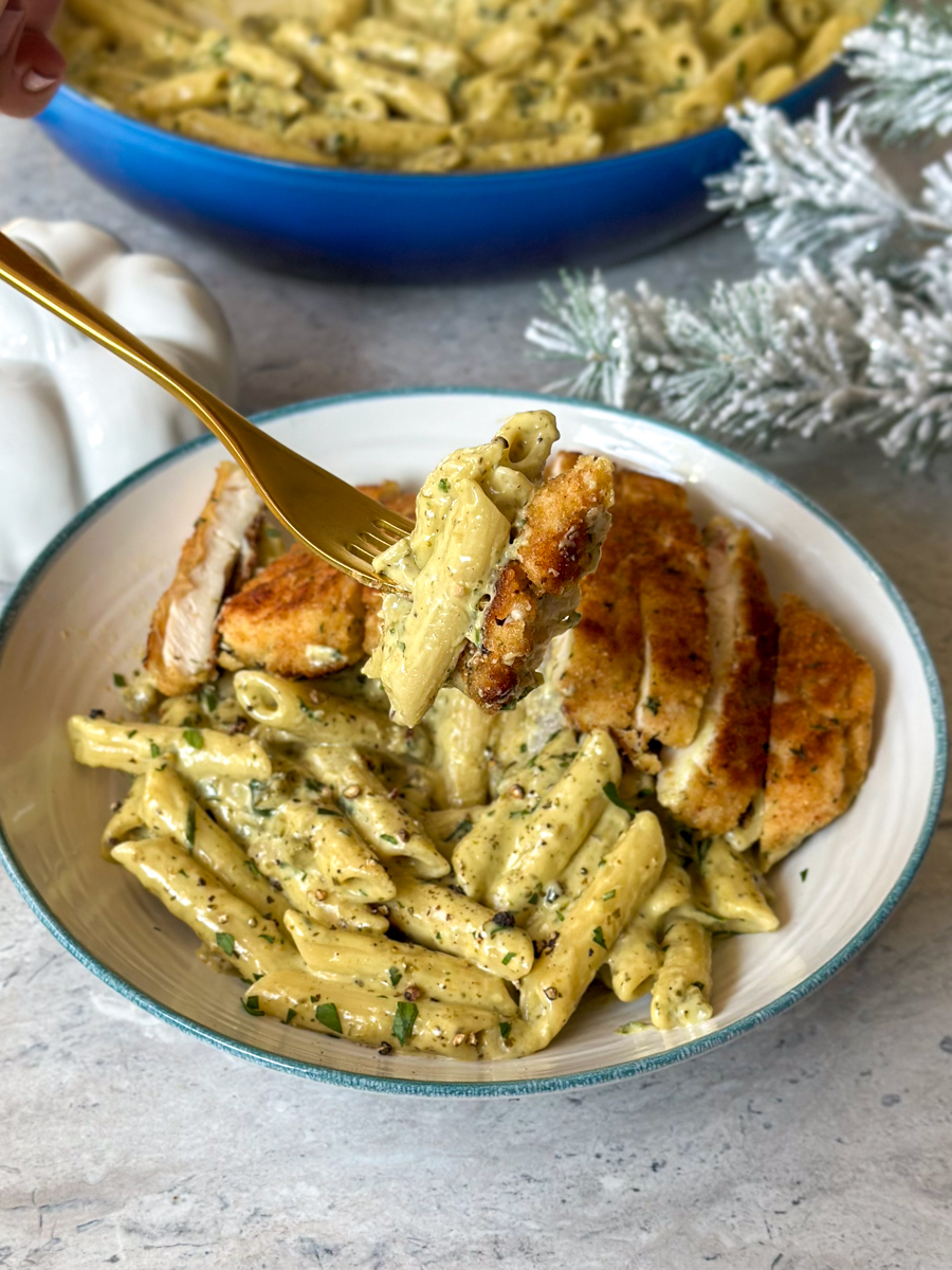 creamy pesto past