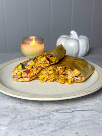 spicy chicken burrito