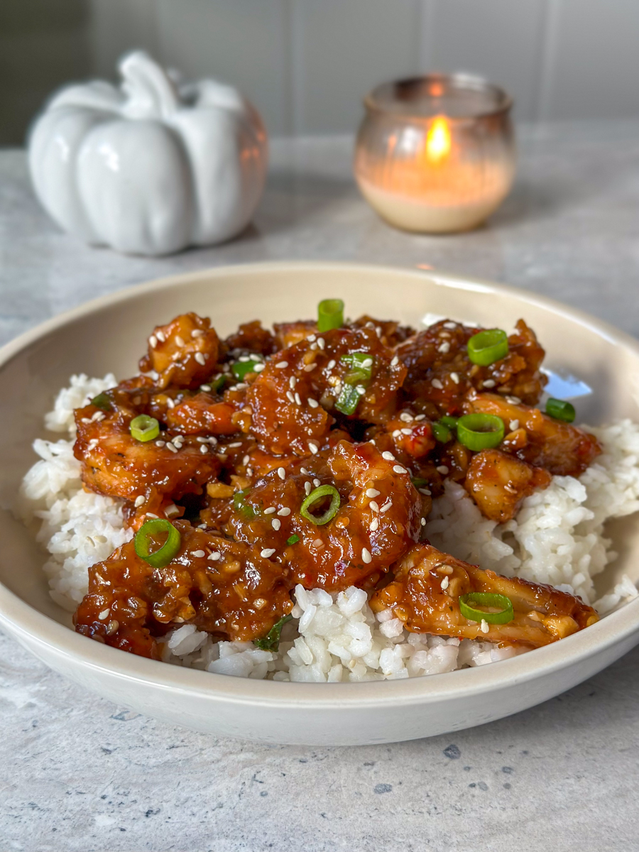 hot honey garlic shrimp