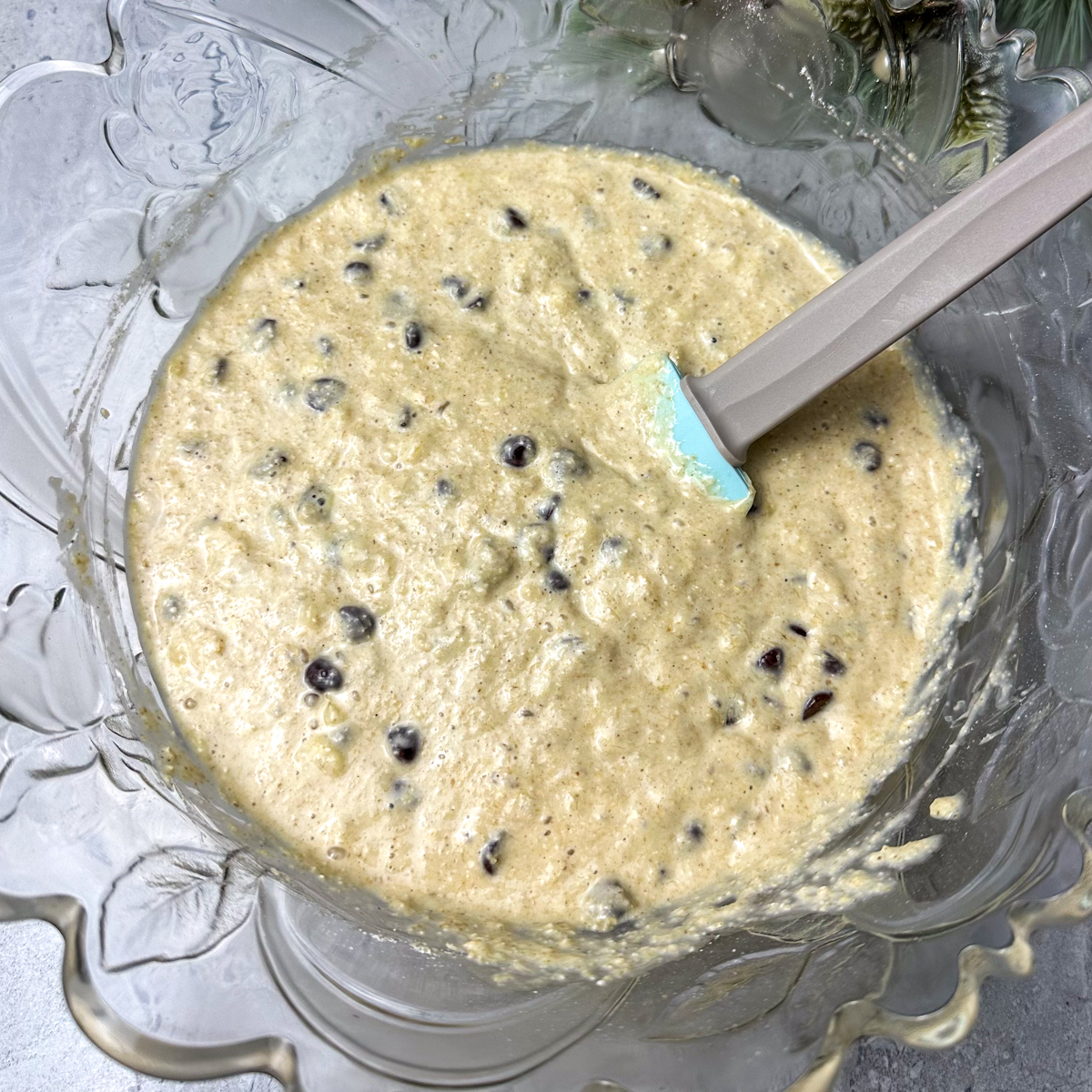 Add in the chocolate chips & mix again.