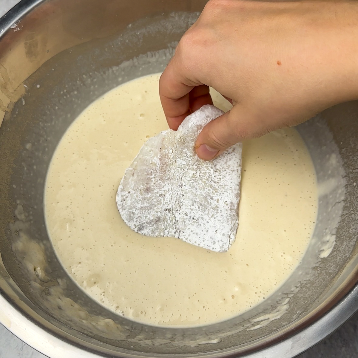 Dip in flour & beer batter