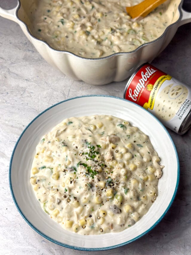 Campbell's Chicken and Cream of Mushroom Soup Casserole