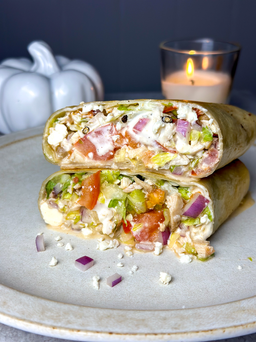 Chopped Greek Chicken Wrap