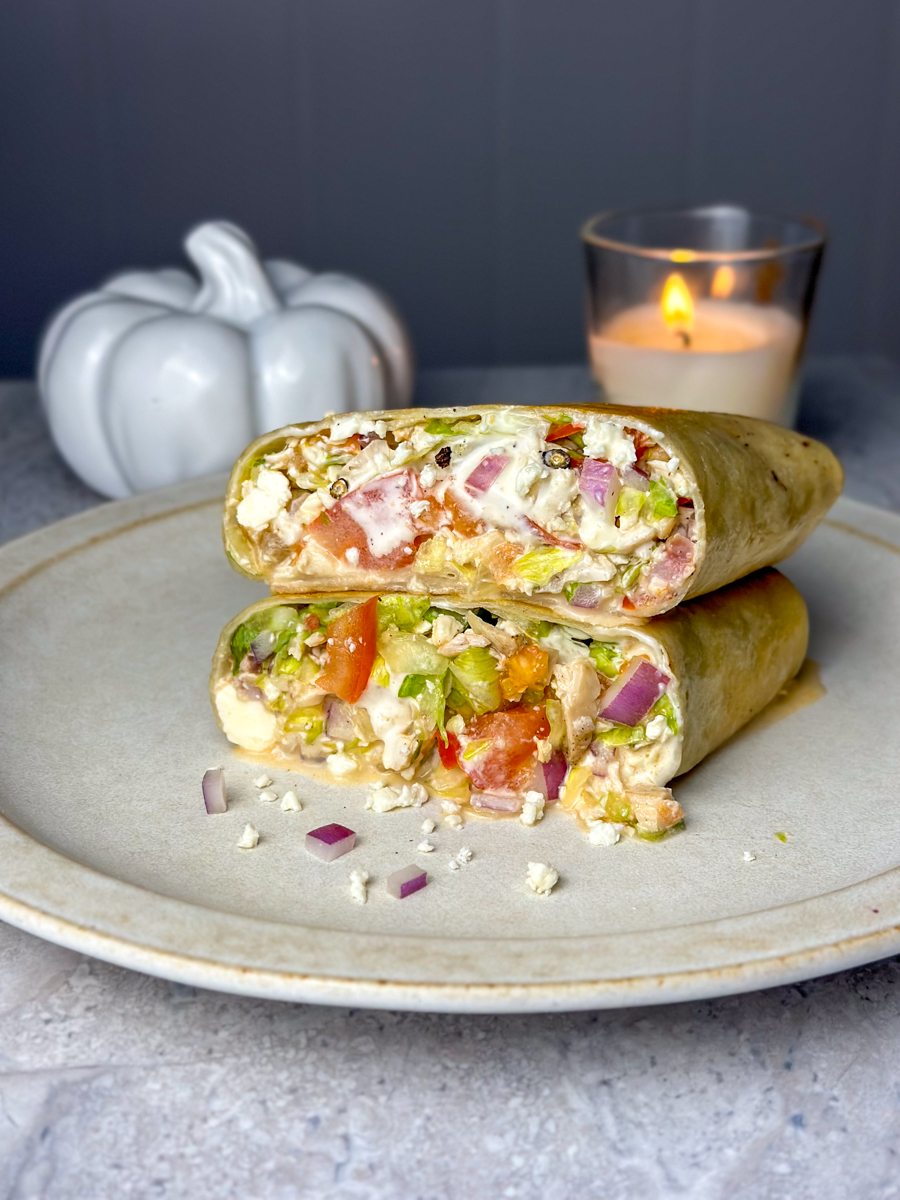 Chopped Greek Chicken Wrap