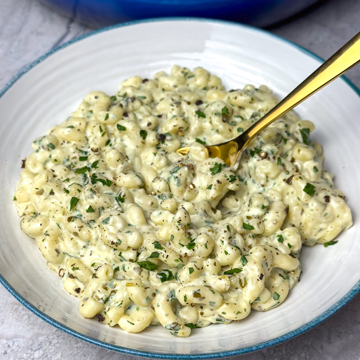 creamy pesto mac