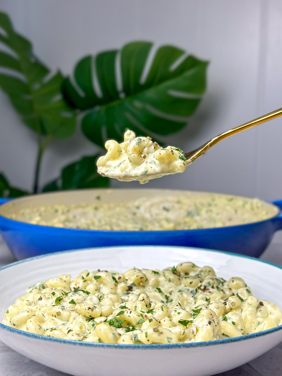 creamy pesto mac