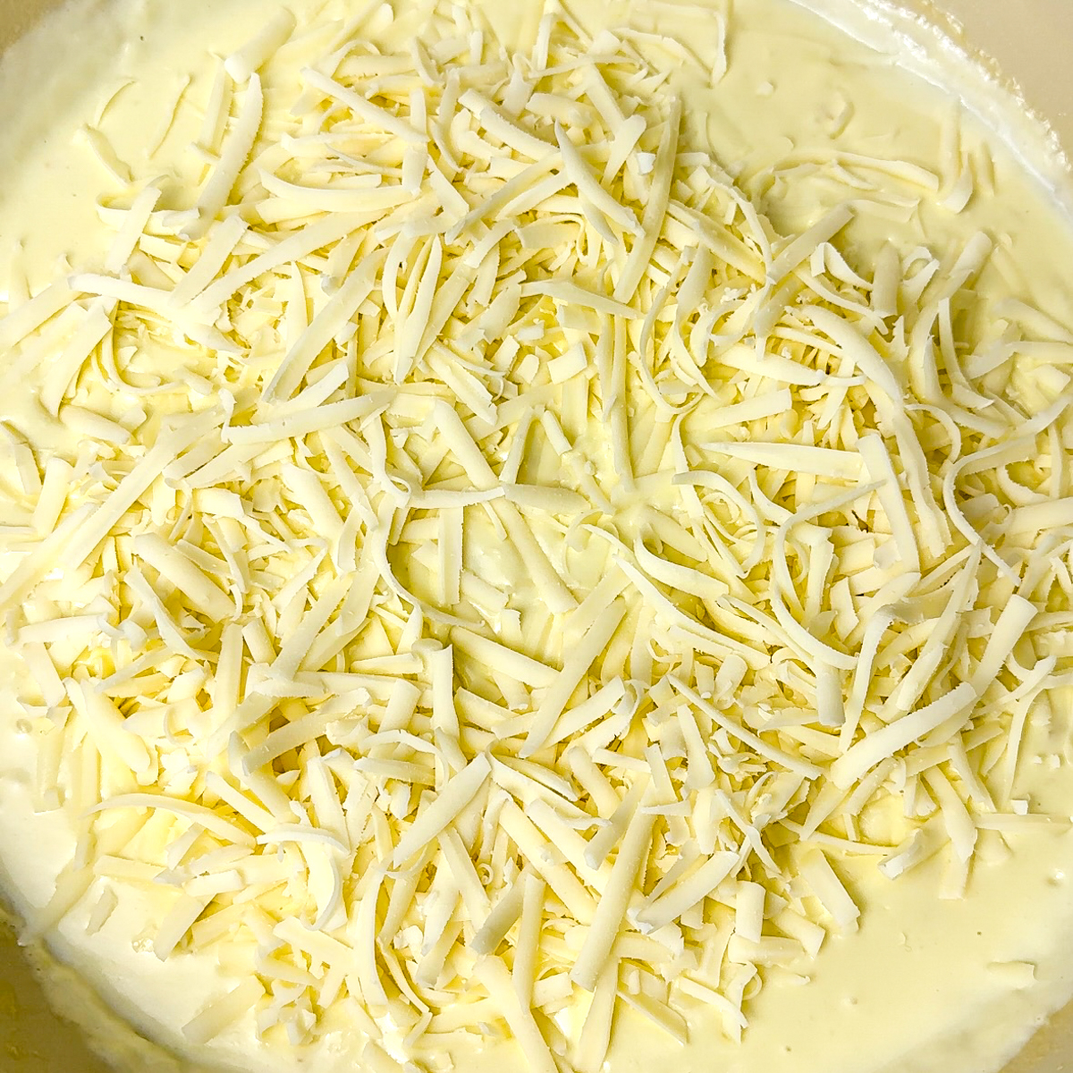 Add in heavy cream & cheeses!