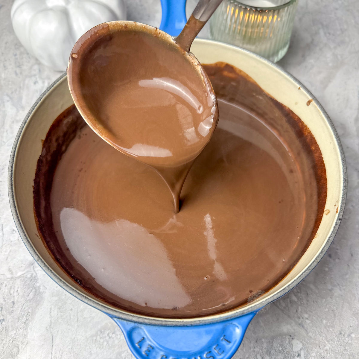 Once it thicken to this consistency its ready!