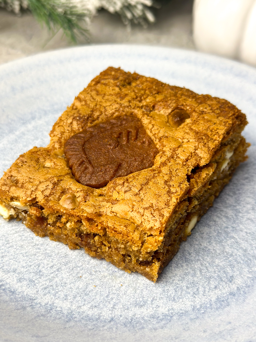 easy biscoff blondies