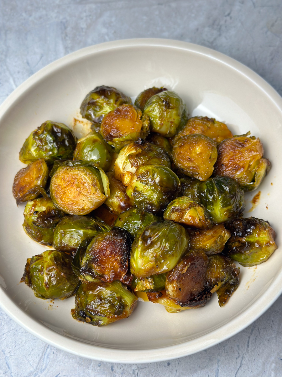 Maple glazed brussel sprouts