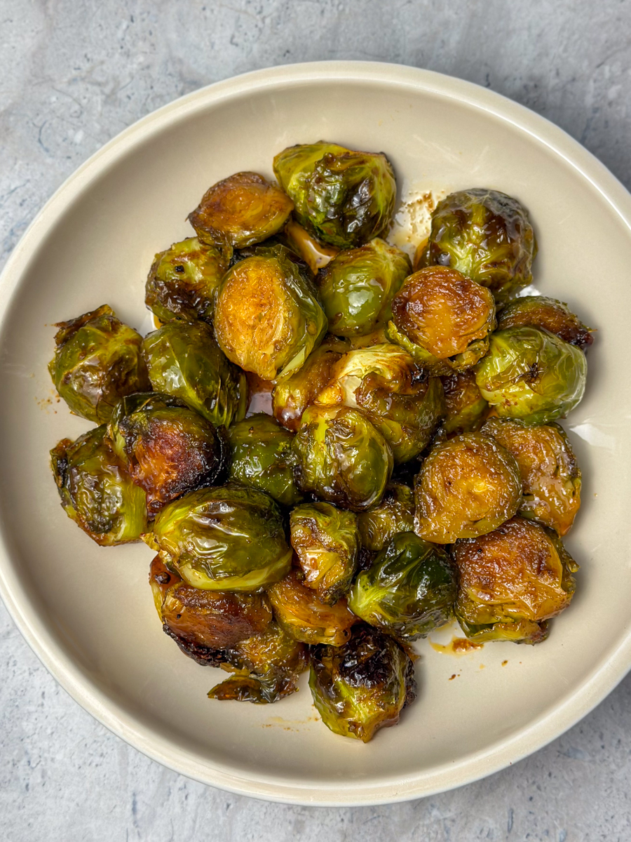 Maple glazed brussel sprouts