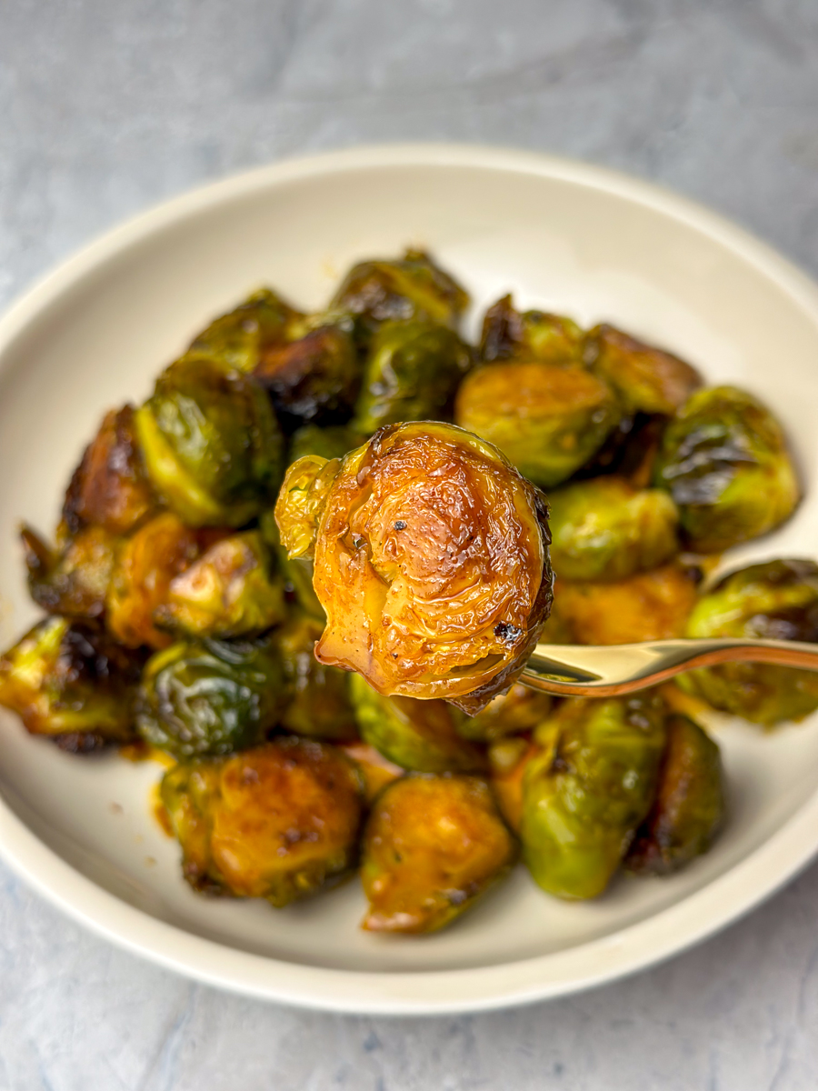 Maple glazed brussel sprouts