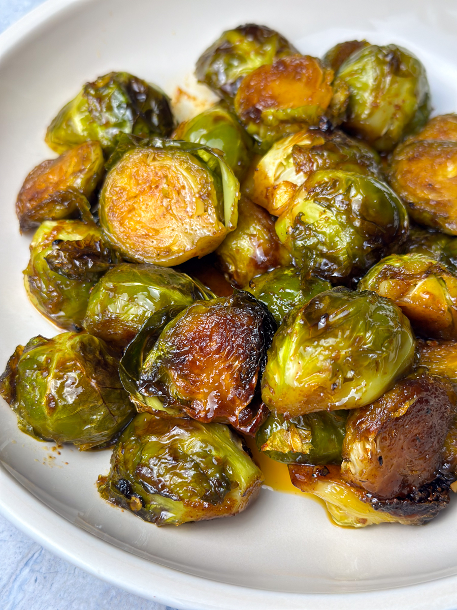 Maple glazed brussel sprouts