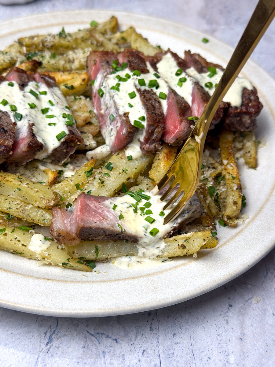 garlic parmesan steak fries