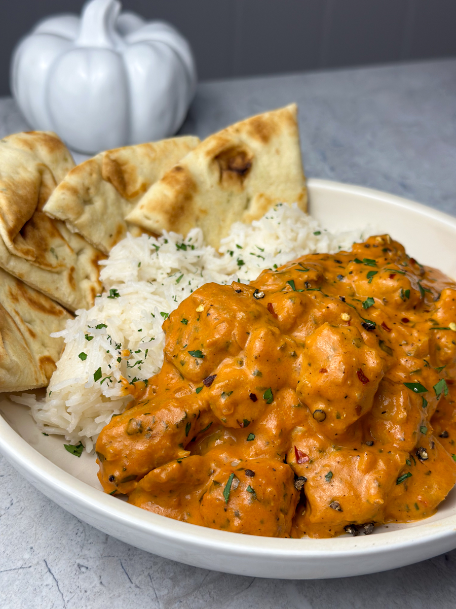 naan and butter chicken-