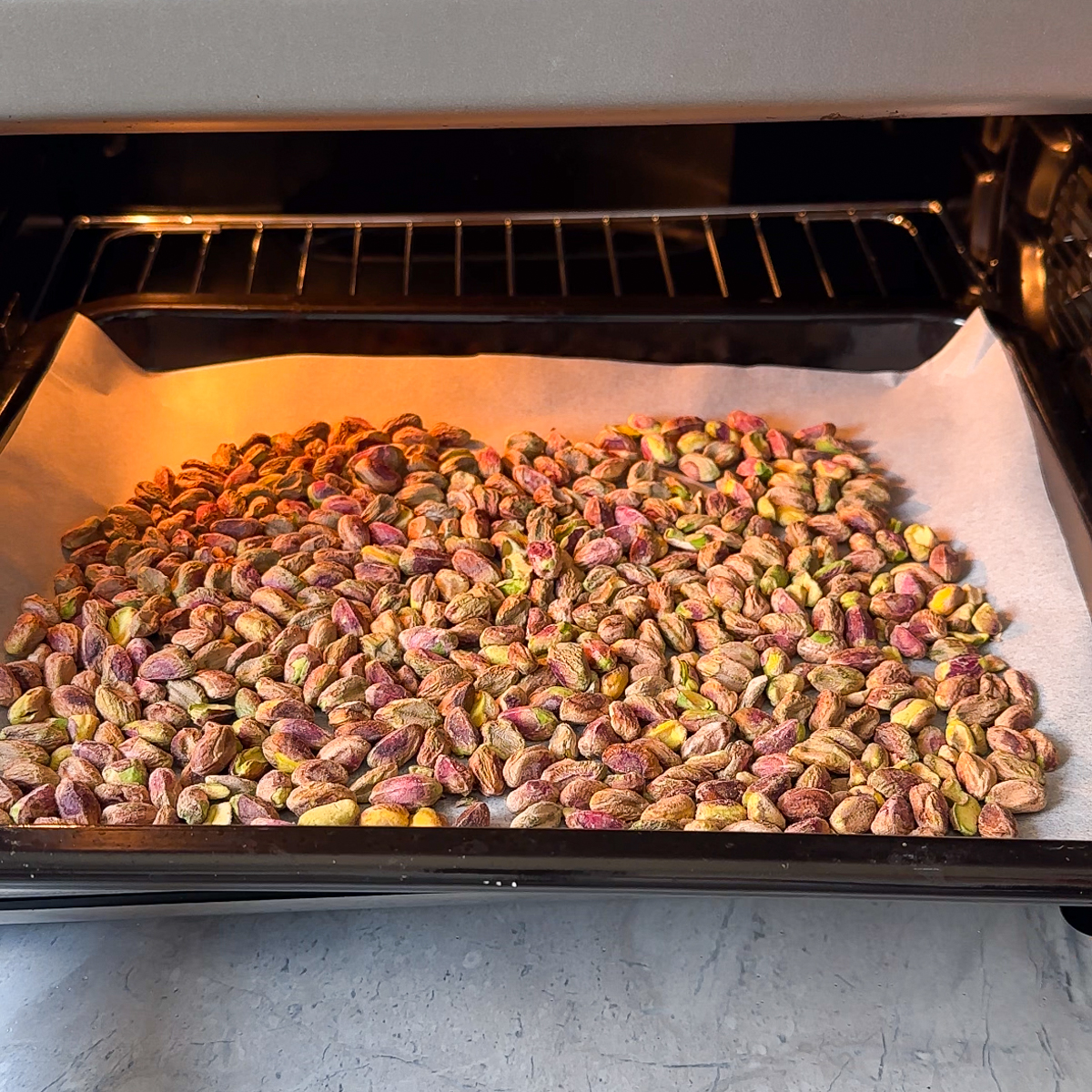 roast the pistachios