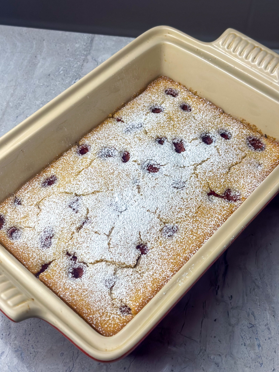 raspberry sheet pan cake