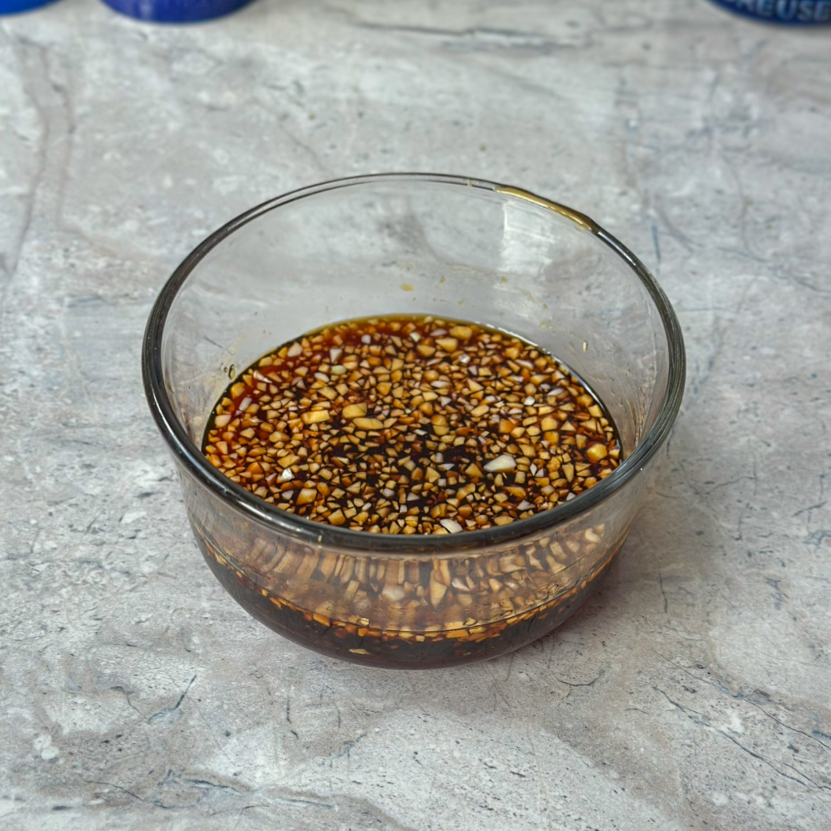 Mic together the soy sauce, honey, oyster sauce & minced garlic