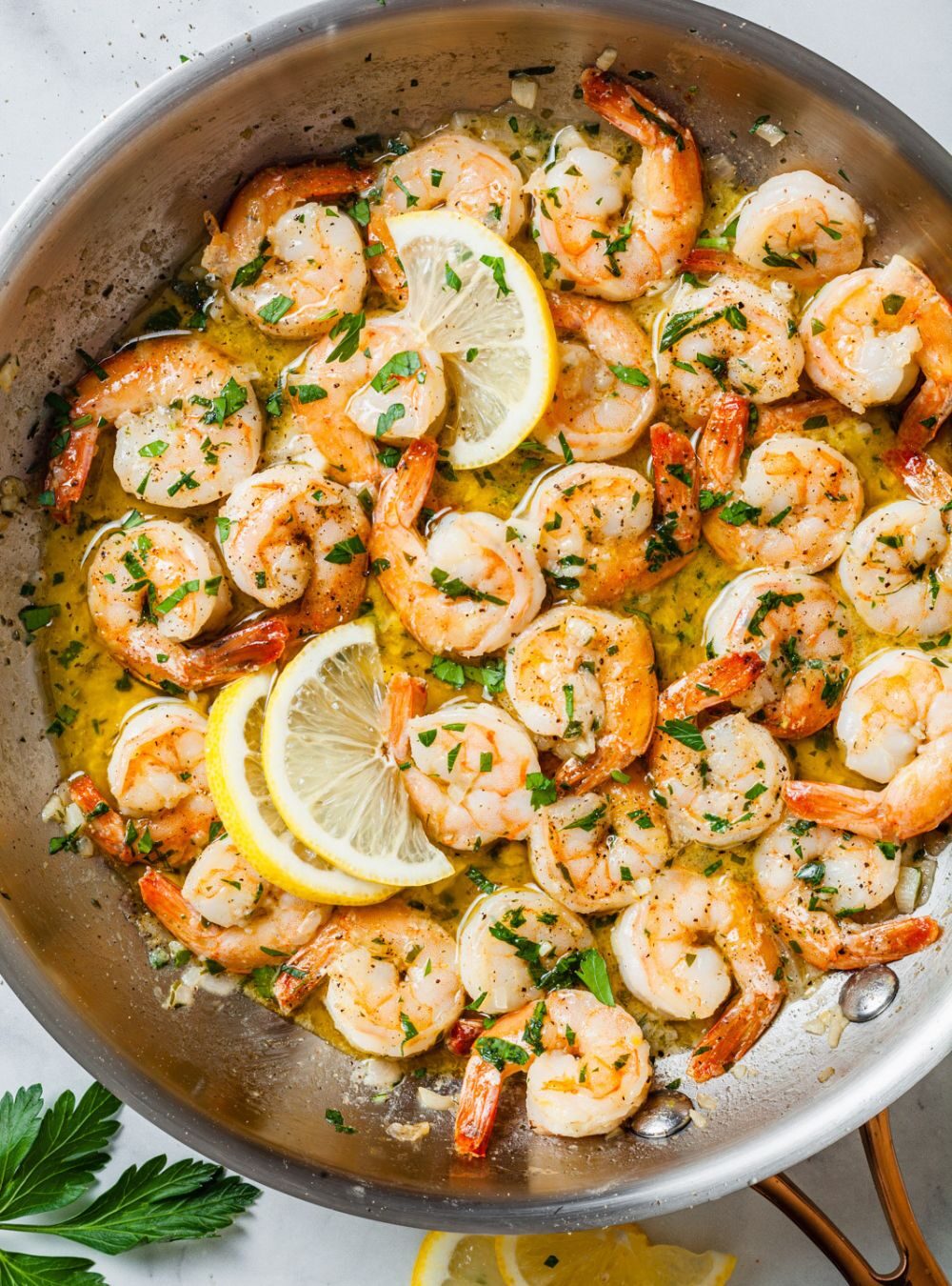 lemon garlic shrimp pasta