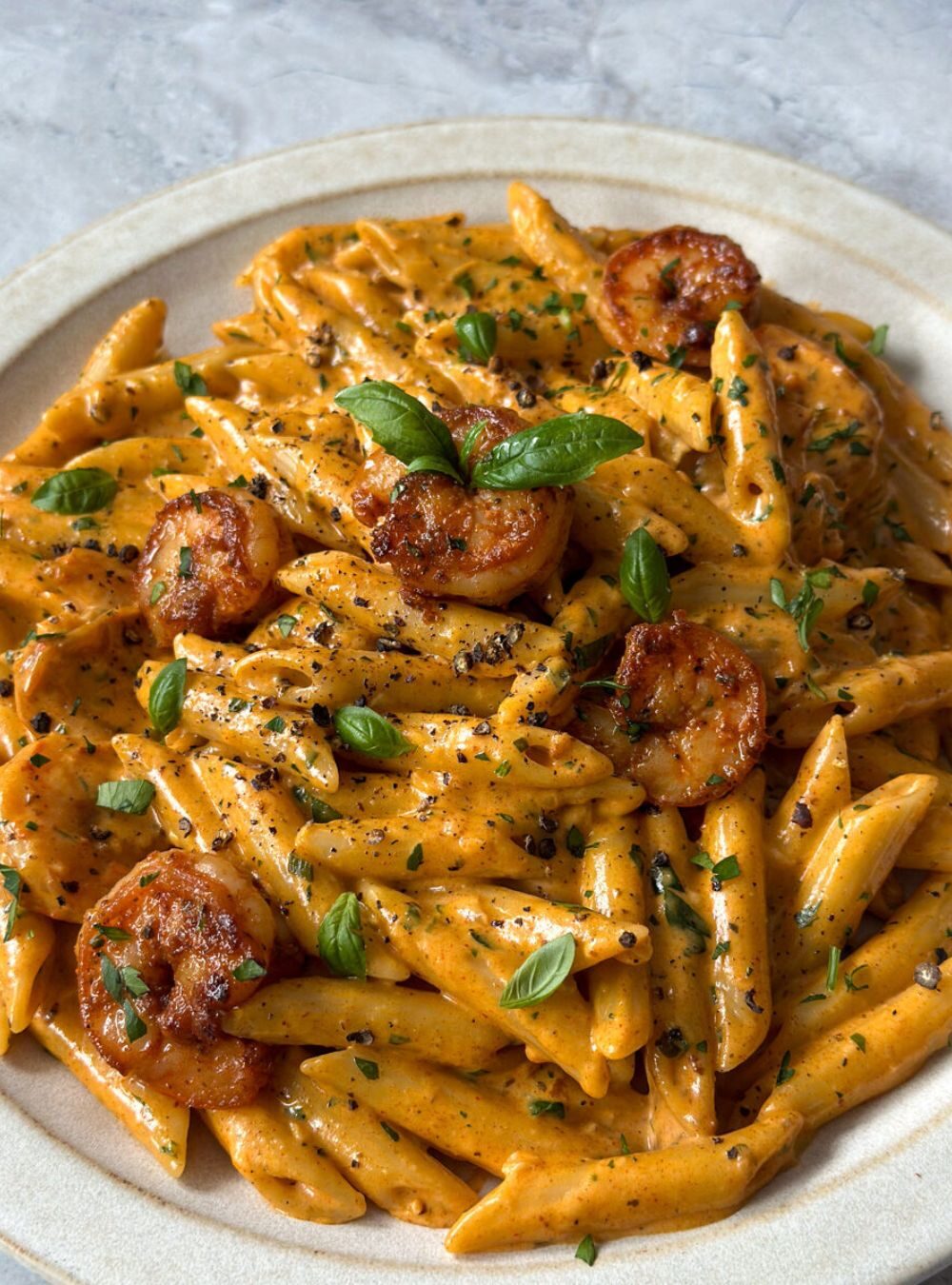 easy boursin pasta recipe (with shrimp)