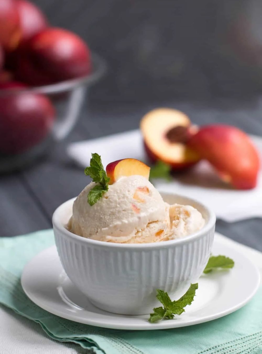 No Churn Nectarine Ice Cream
