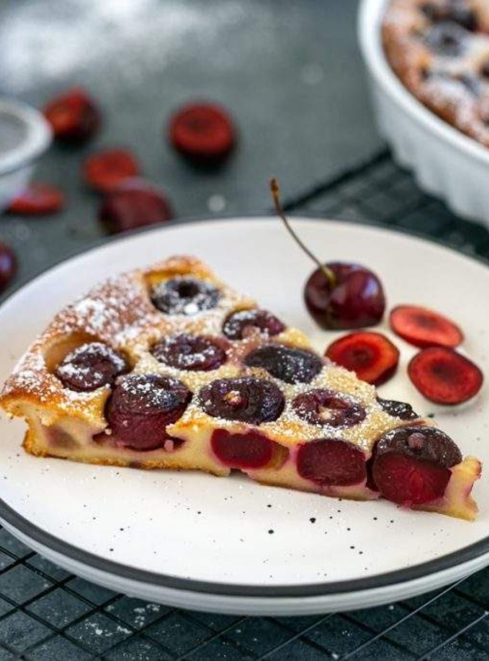 Simple Cherry Clafoutis Tart