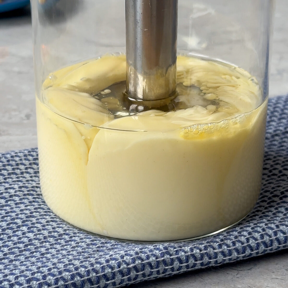 Hold it at the bottom & blend together!