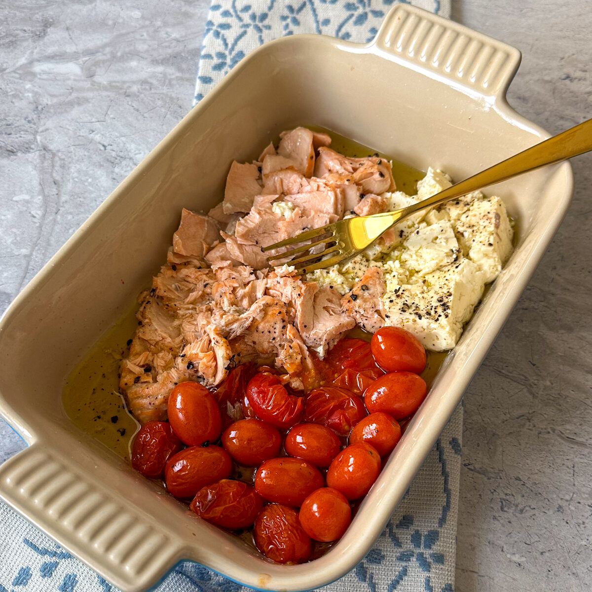 salmon feta pasta