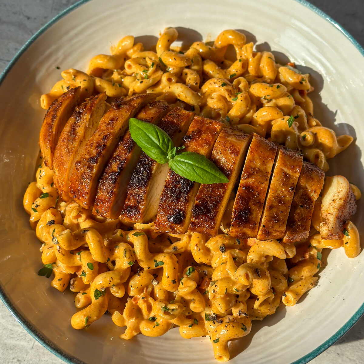 Creamy chicken and pasta