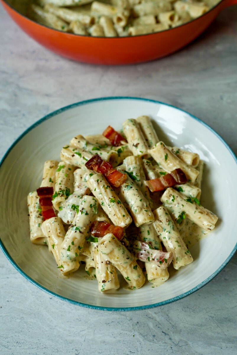 bacon and creamy pasta
