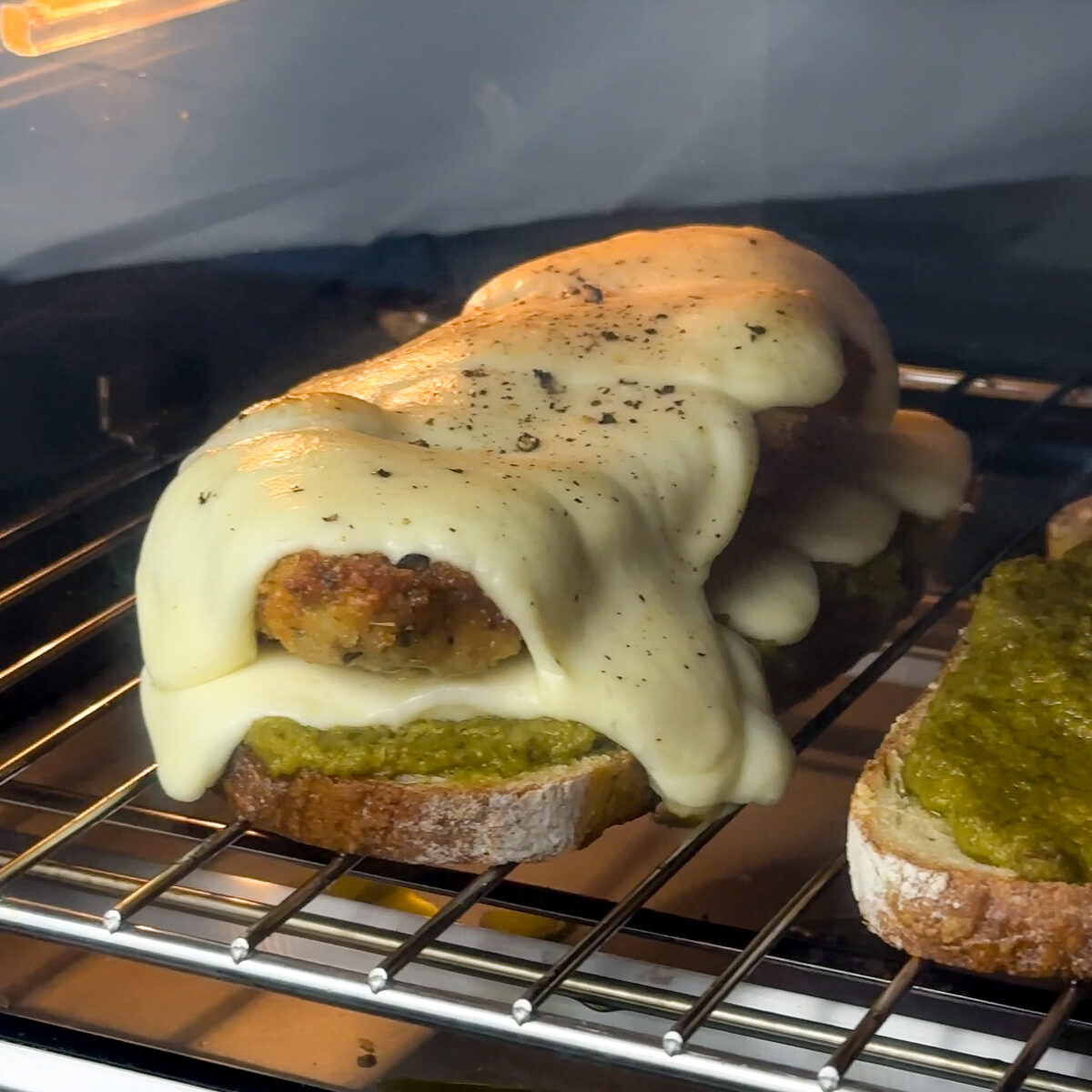 Bake until the cheese melts!