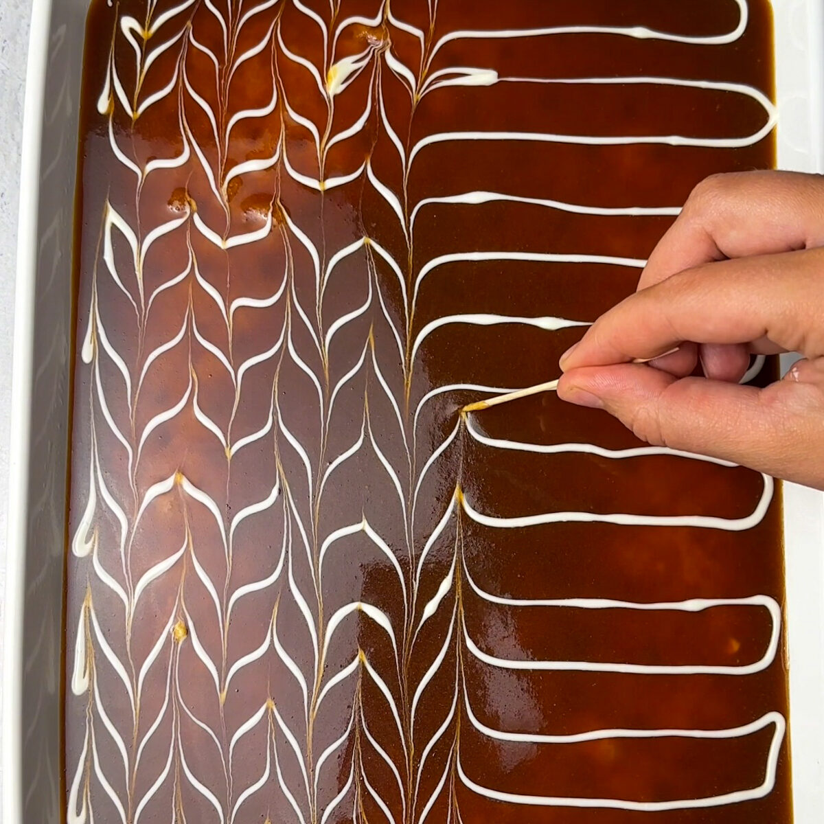 Add the caramel & white chocolate!