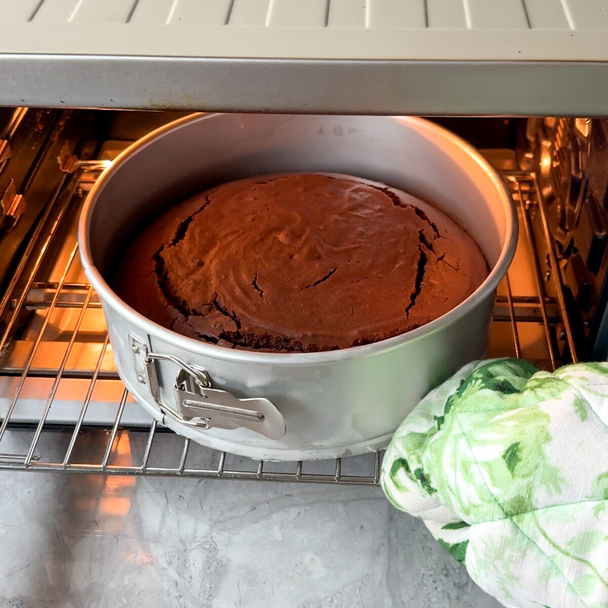 Transfer to a cake tin & bake!