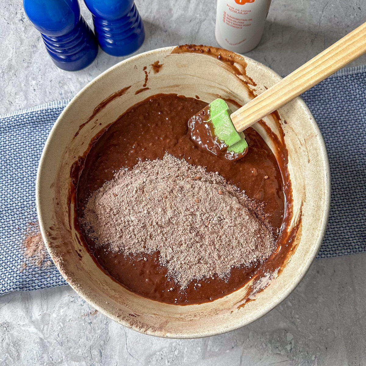 Add all the wet & dry ingredients to a large mixing bowl!