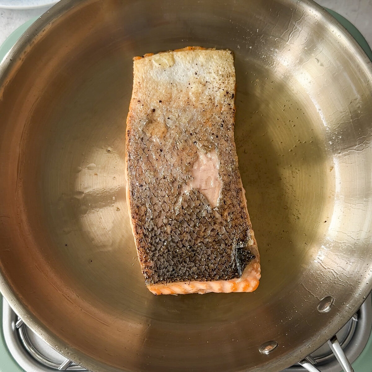 Once cooked, flip & sear the other side!