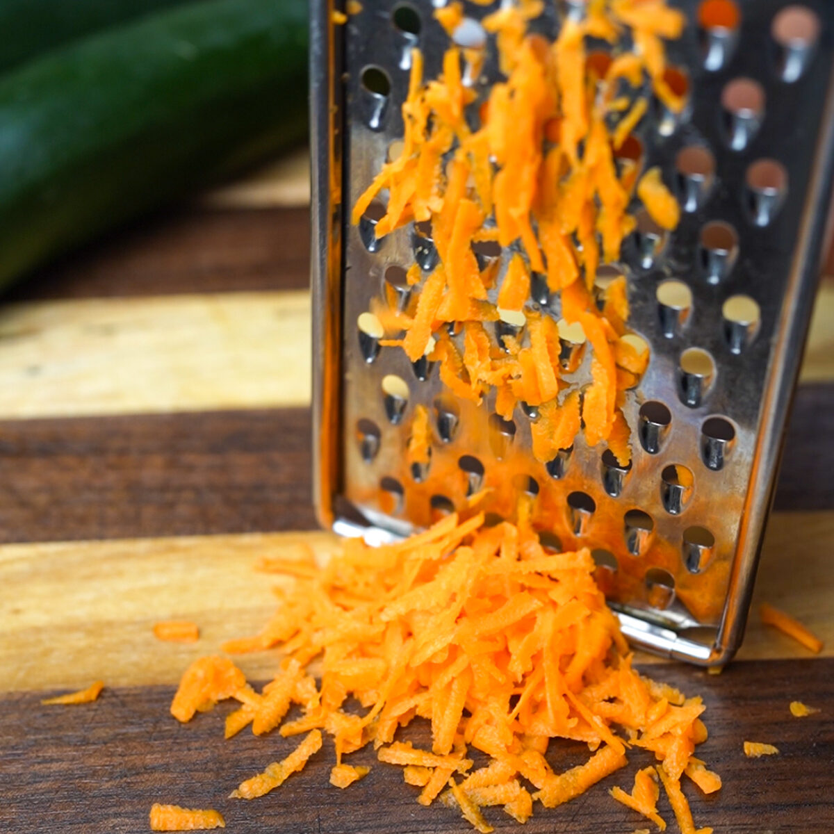 Grate carrot & zucchini!