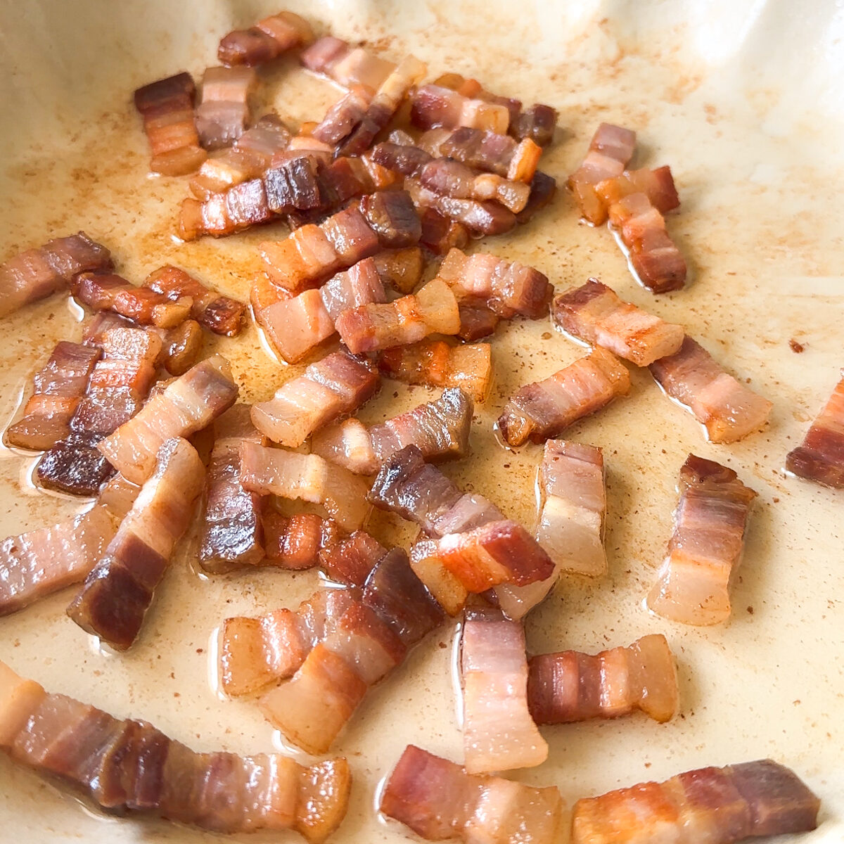 Cook the bacon & set aside.