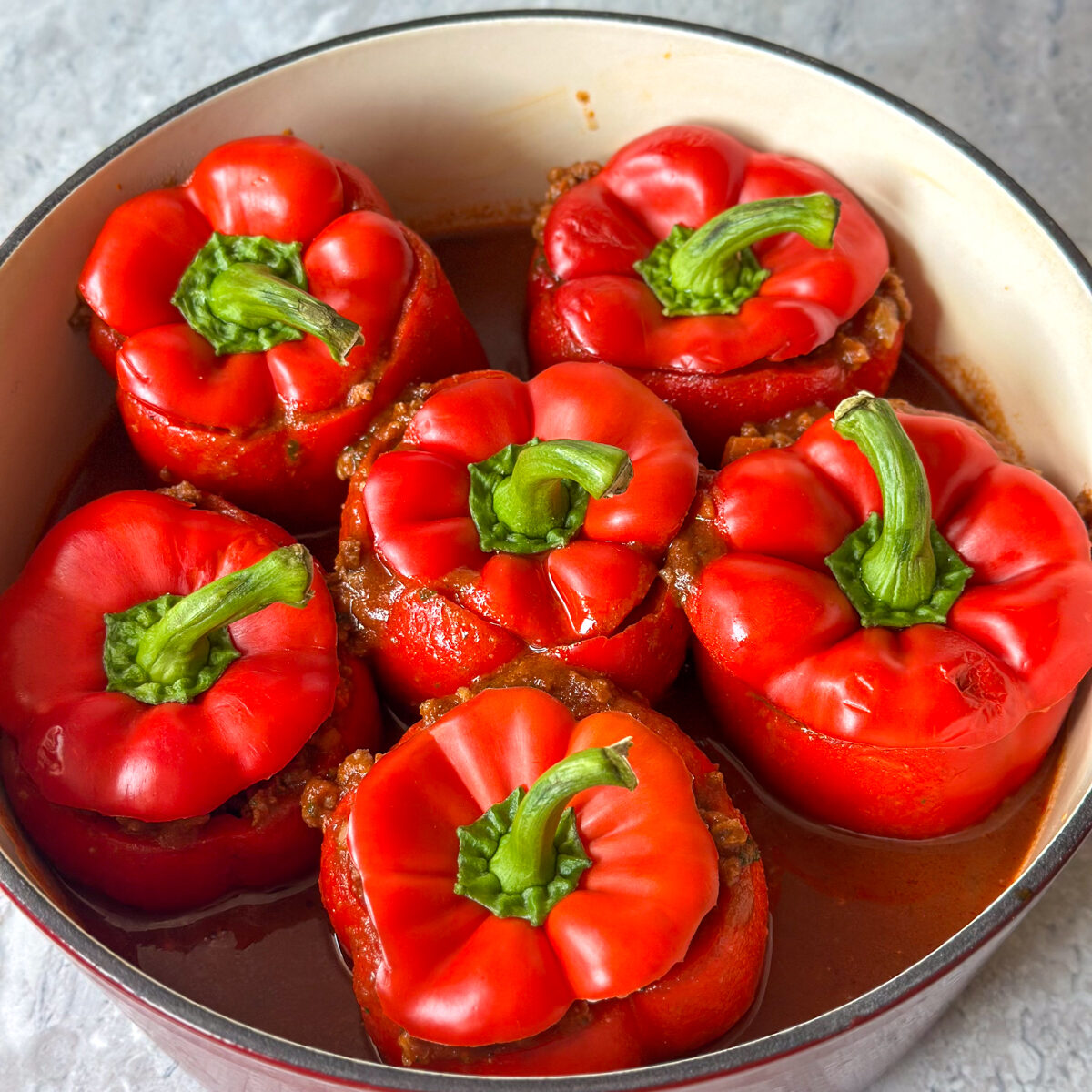 Pour our sauce overtop & place the lids on!