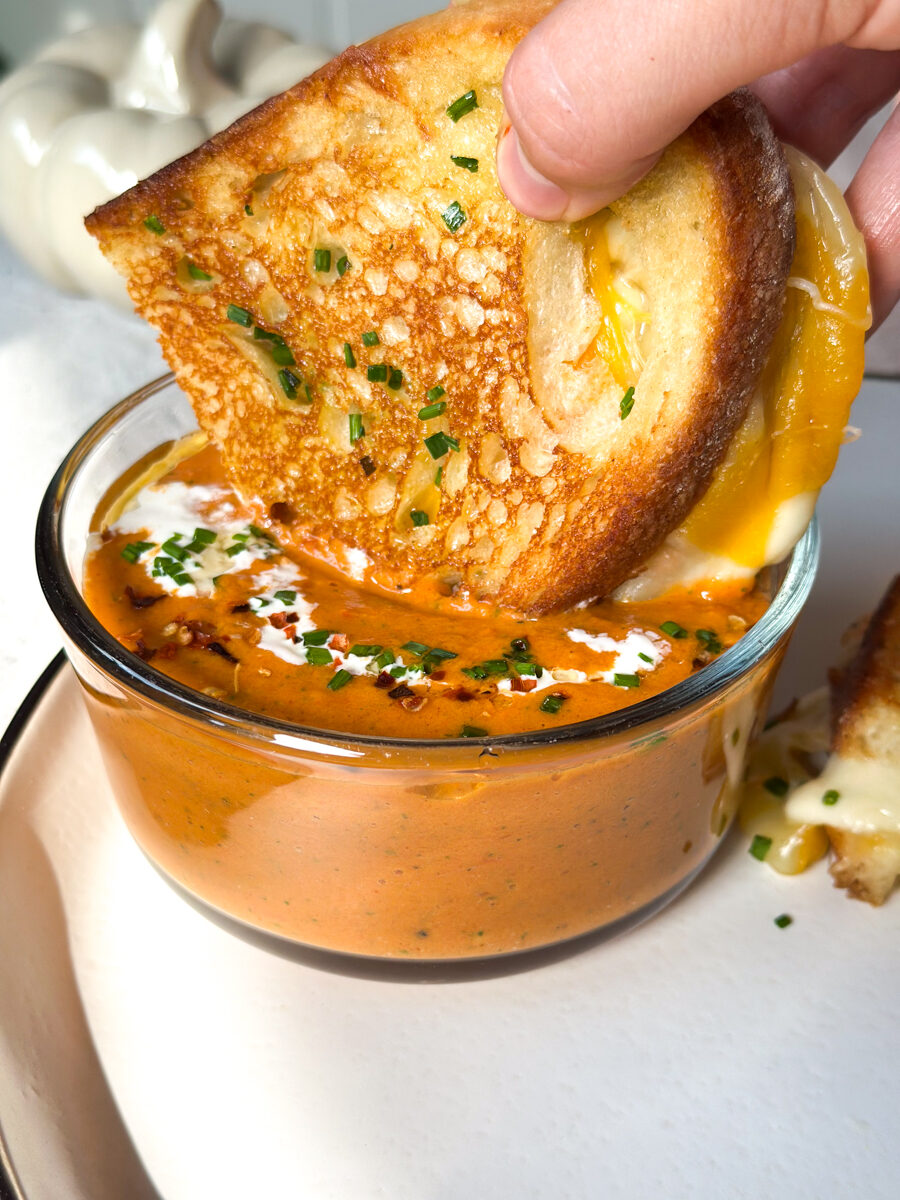tomato soup grilled cheese