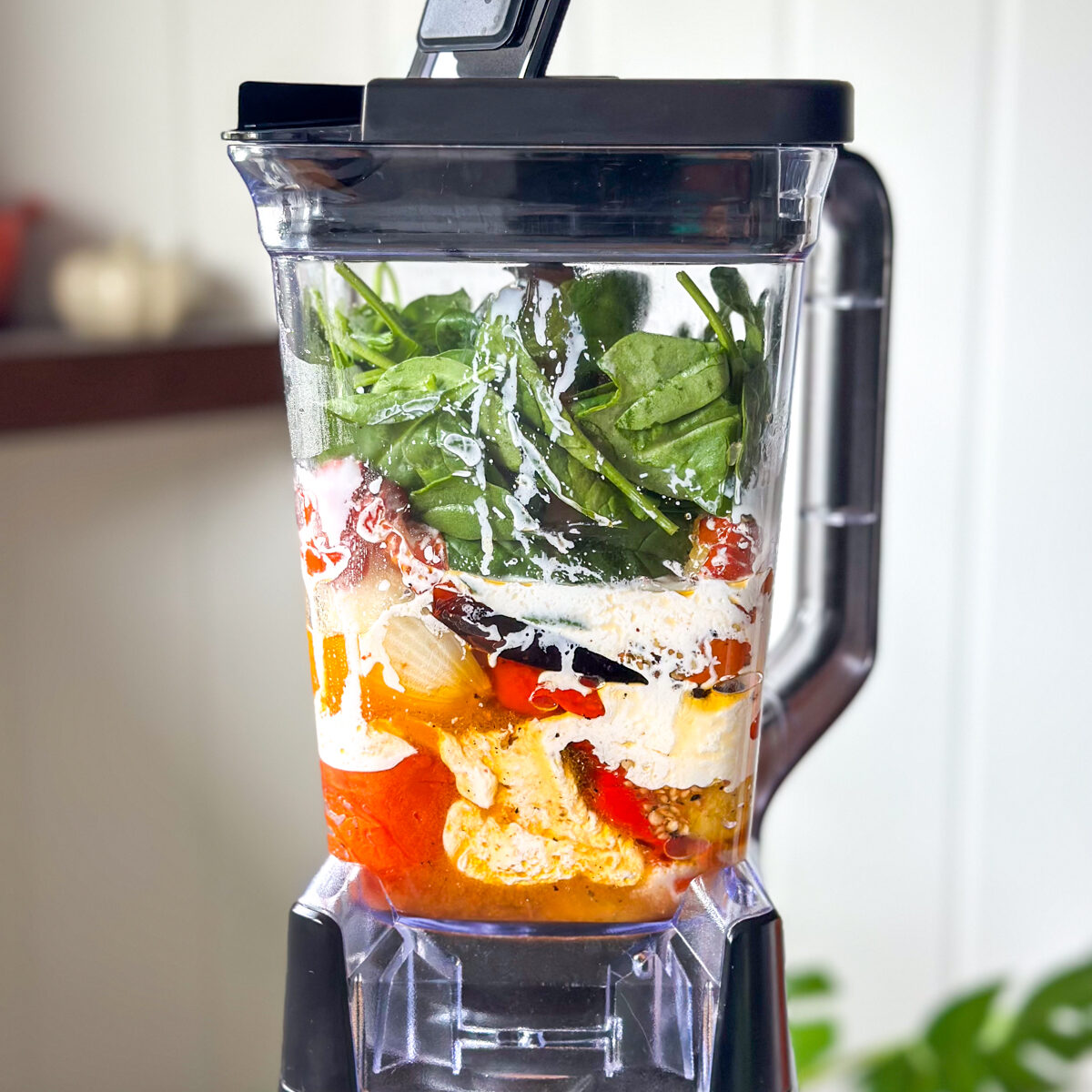 Blend together with cream, basil & spices!