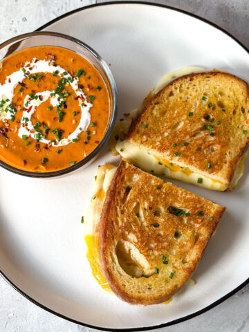 tomato soup grilled cheese