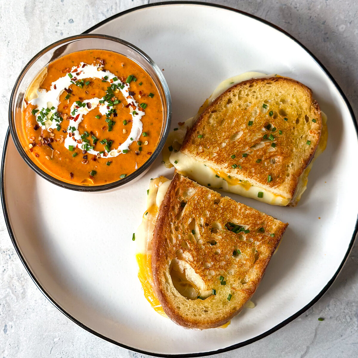 tomato soup grilled cheese