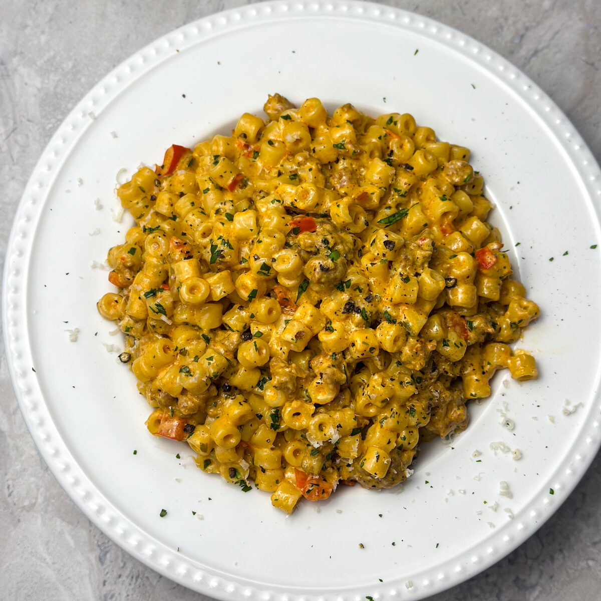 Chorizo sausage pasta