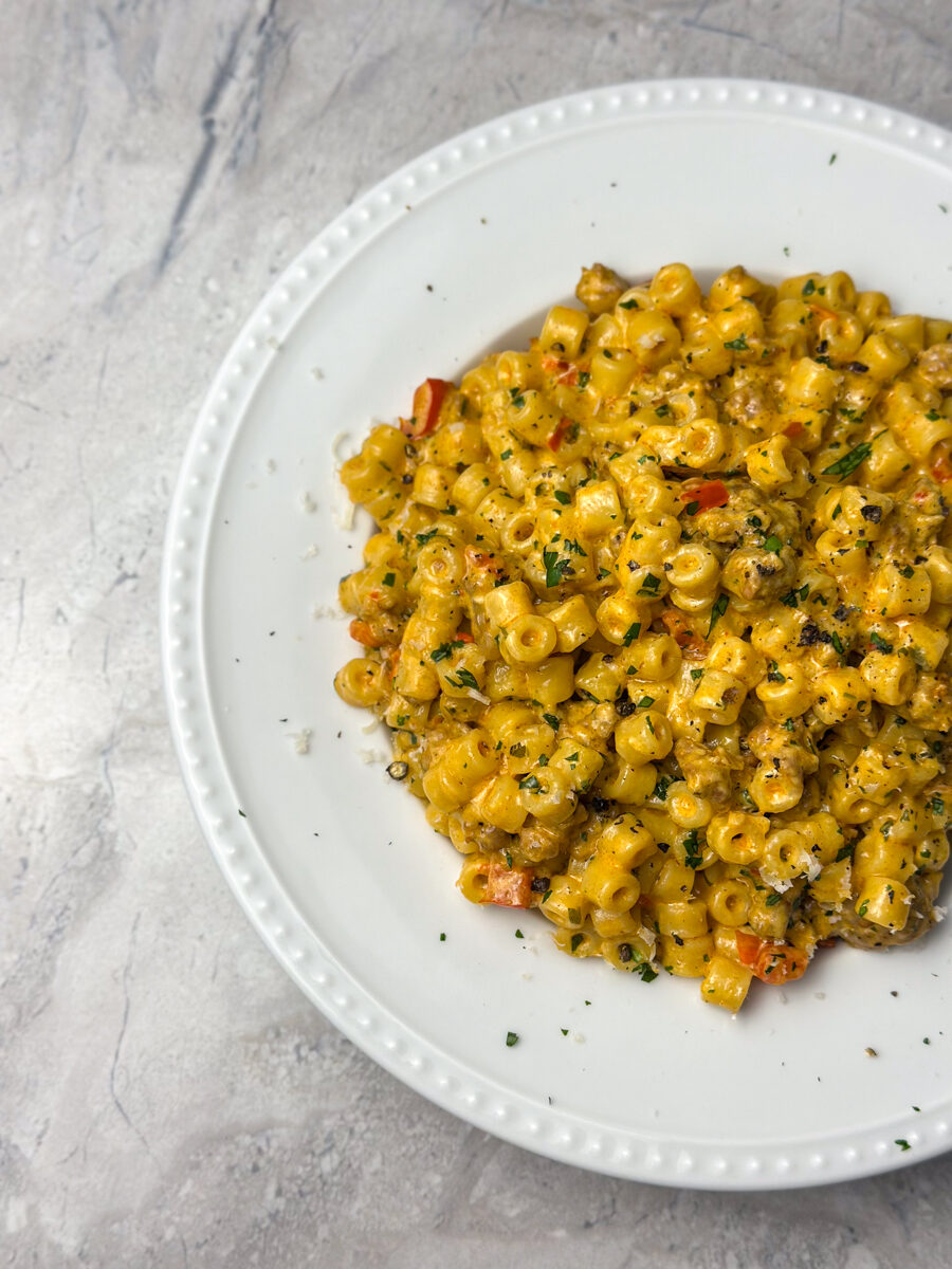 Chorizo sausage pasta