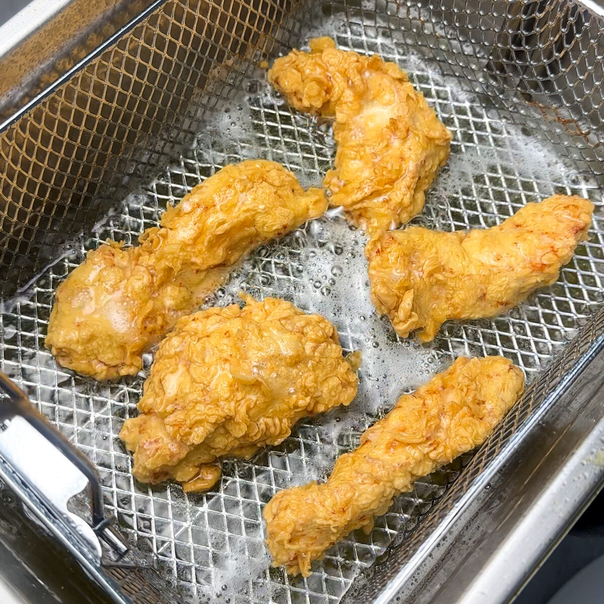 Coat each one in flour & deep fry!